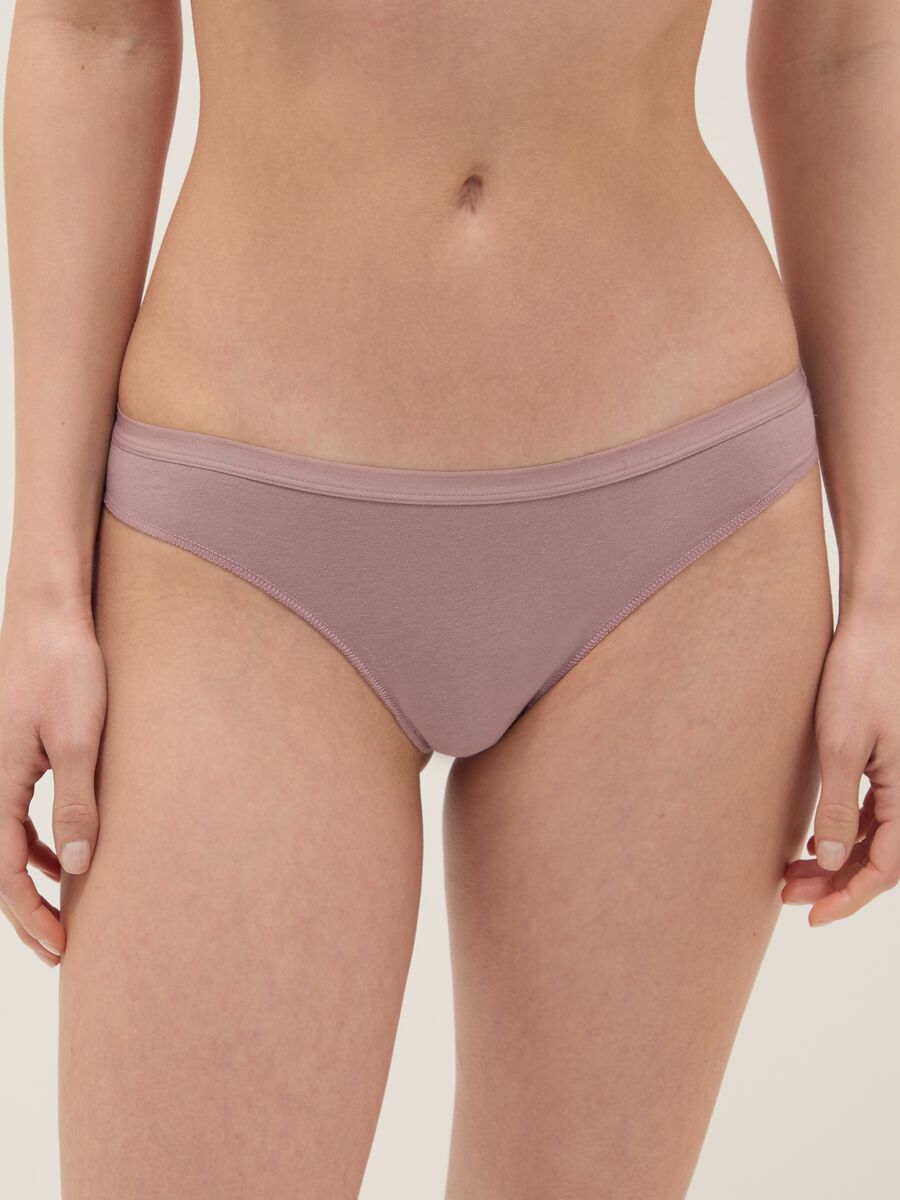 Twin-pack multicolour regular fit stretch cotton Brazilian briefs_1
