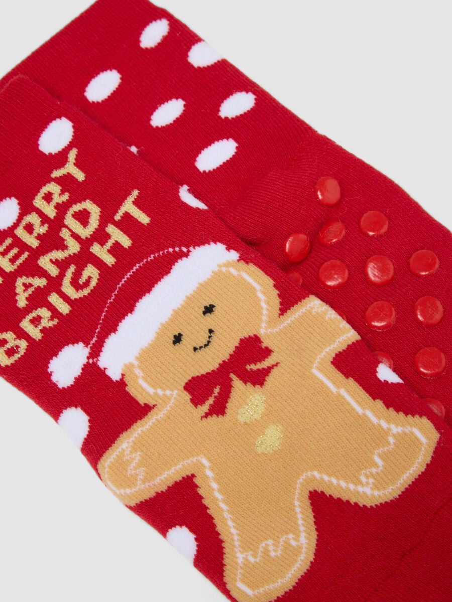 Bipack calze corte multicolor in cotone organico elasticizzato a tema natale_1
