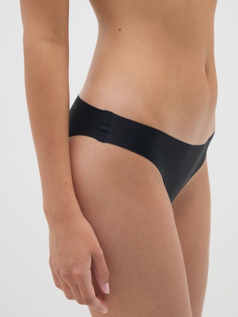Slip in tessuto elasticizzato nero_3