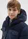 Regular fit blue padded jacket for boys with hood and zip_2