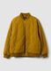 Yellow quilted zip-up bomber jacket, regular fit_4