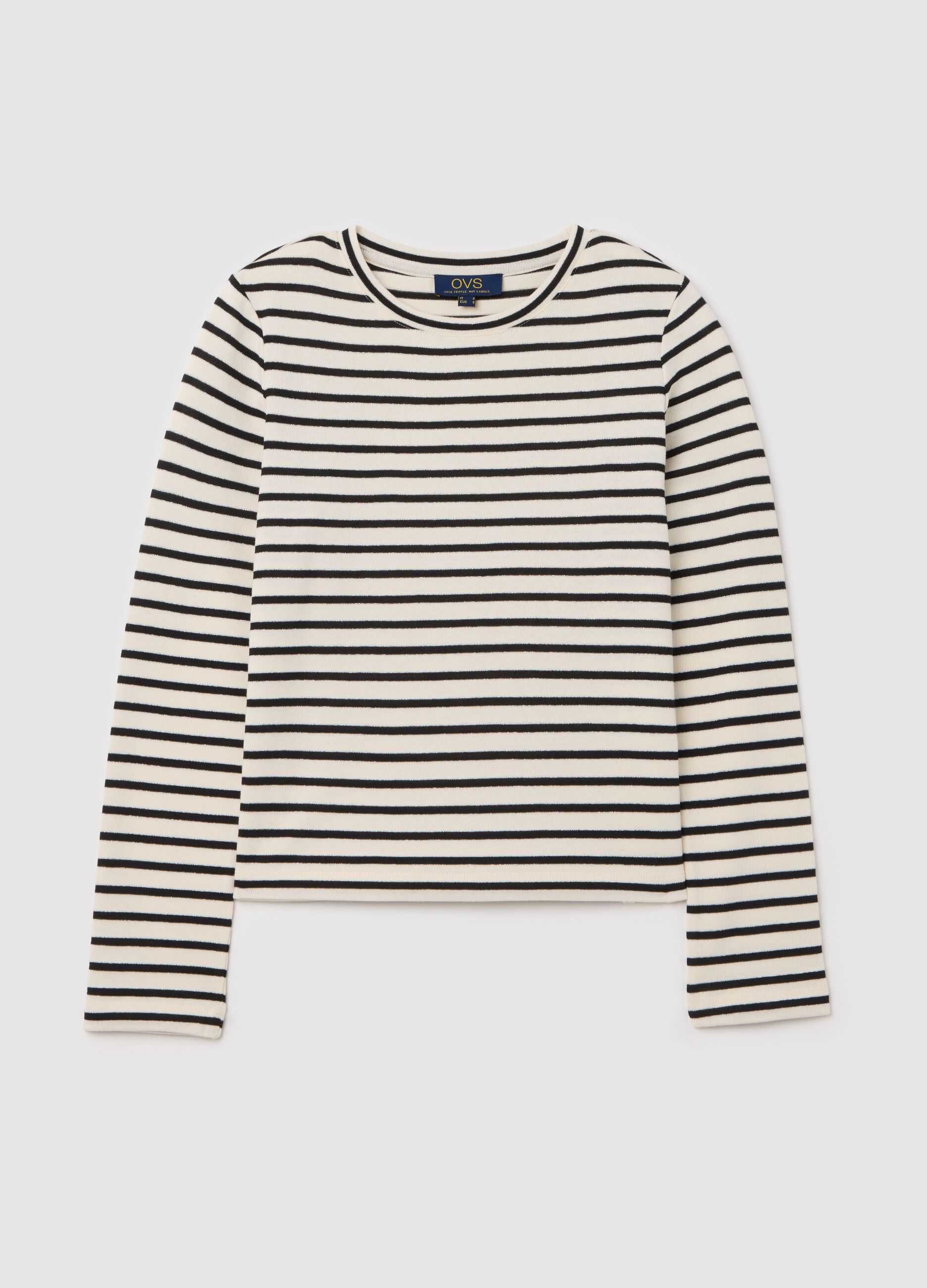 Striped T-shirt with lurex