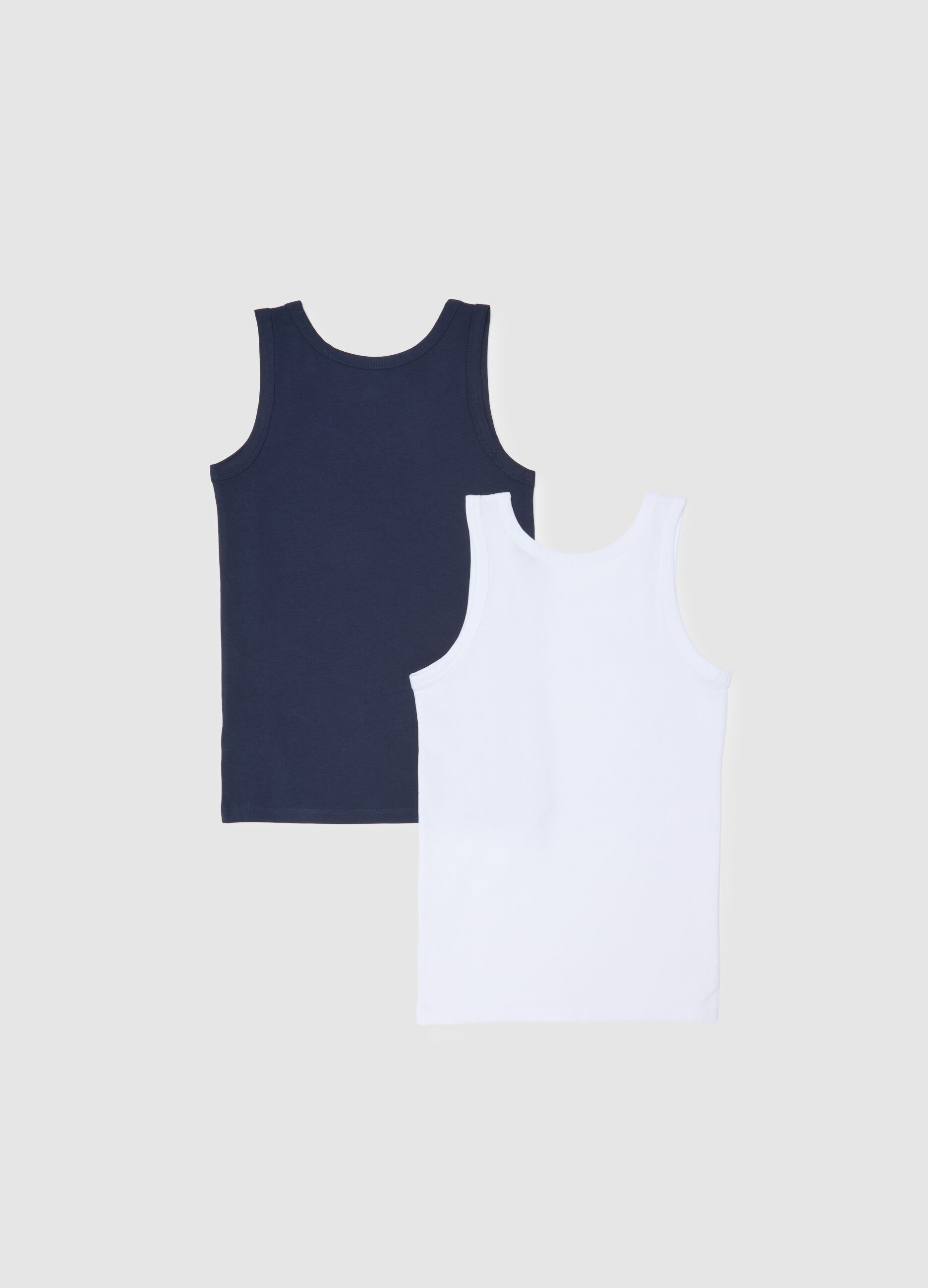 Boys' Multicolour Cotton Undershirt Duo Pack Regular Fit