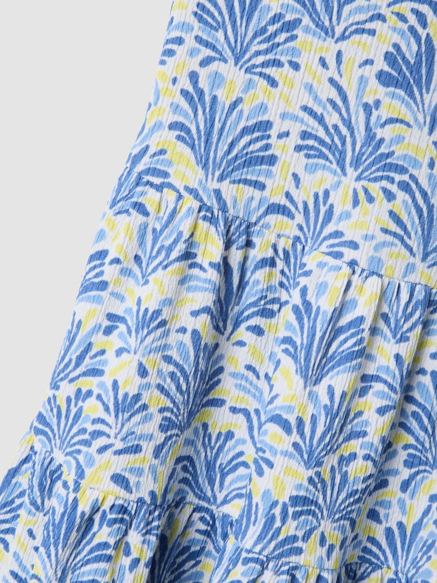 Light blue stretch dress with all-over print_3