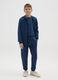 Boys' blue pure cotton jogger trousers with regular fit_0