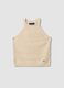 Beige cotton-blend knitted top_4