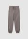 Boys' grey regular fit jogger trousers in pure cotton_0