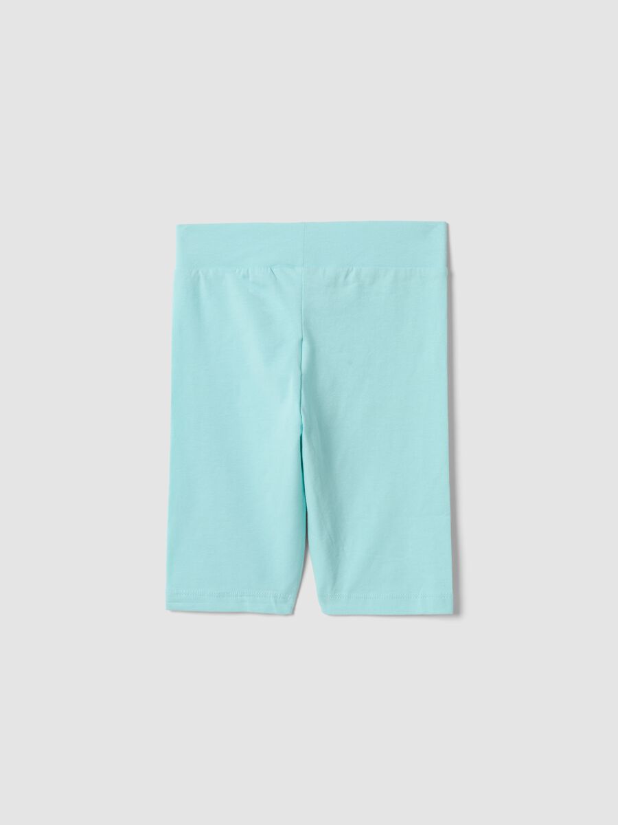 Blue cotton-stretch cycling shorts_1