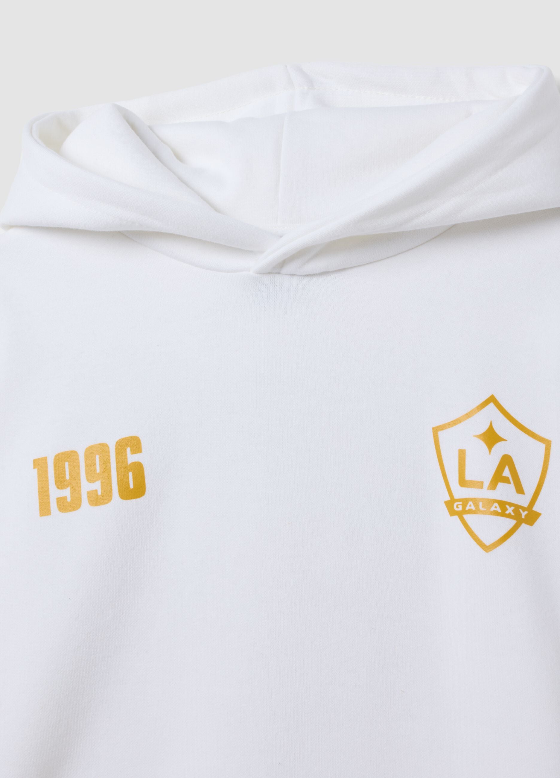 White LA Galaxy printed cotton-blend hoodie