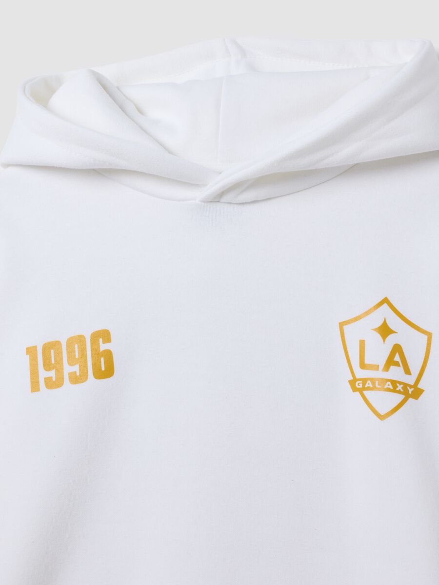 White LA Galaxy printed cotton-blend hoodie_2