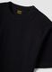 Black pure cotton crew-neck T-shirt with a relaxed fit_5