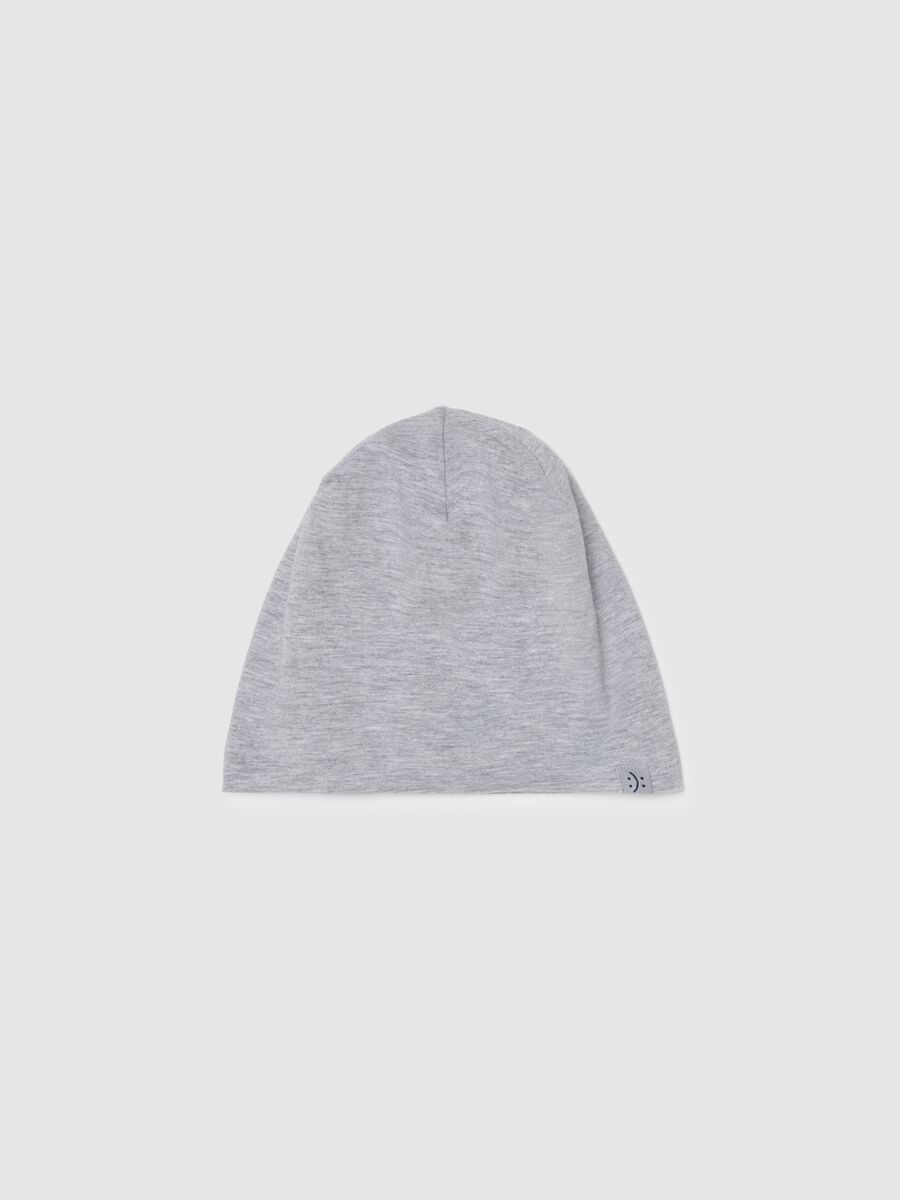 Grey Stretch Cotton Kids' Hat with Comfortable Fit_0
