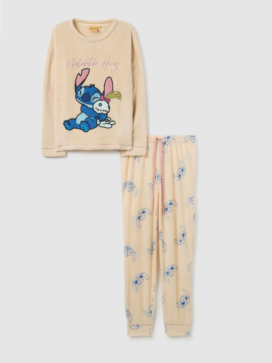 Beige coral fleece pyjamas regular fit with Disney decoration_0