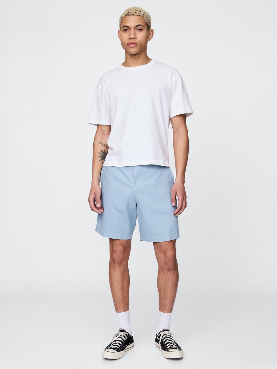 Blue linen and cotton shorts from Gap_0