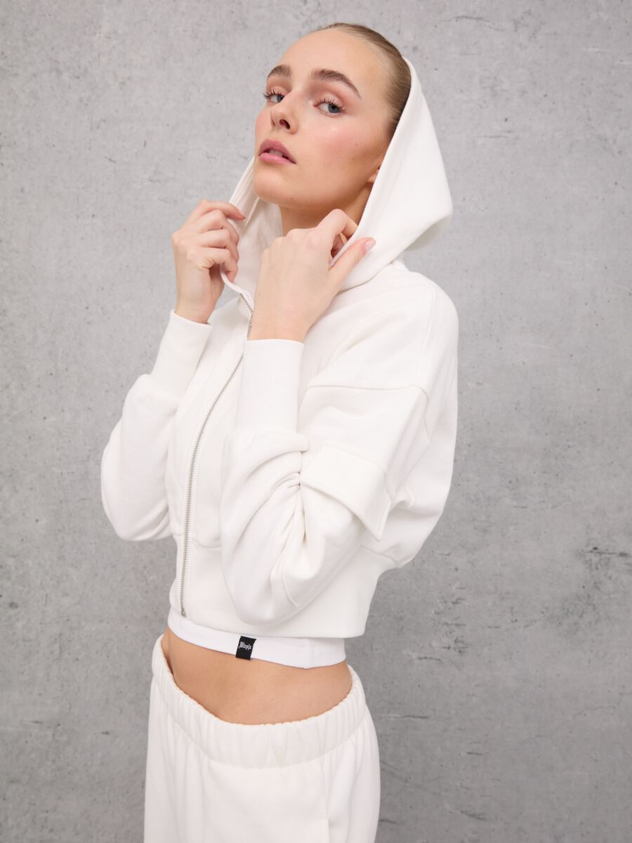 Crop Cargo Zip Hoodie White_0