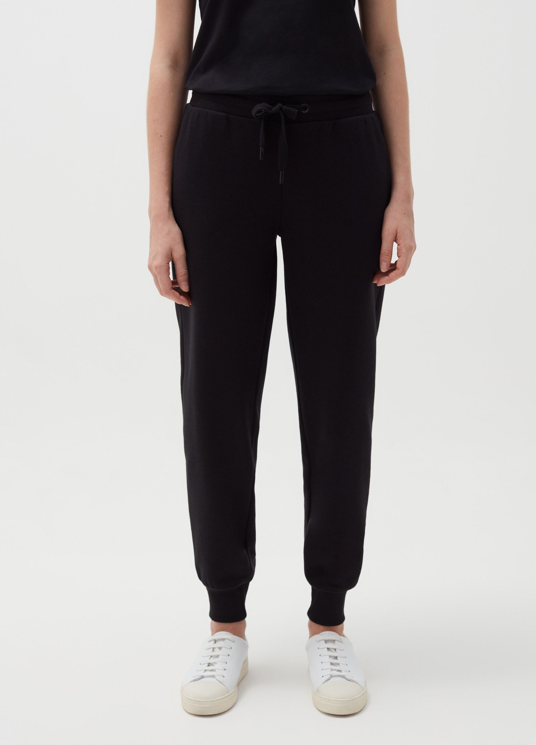 Joggers in felpa con coulisse_1