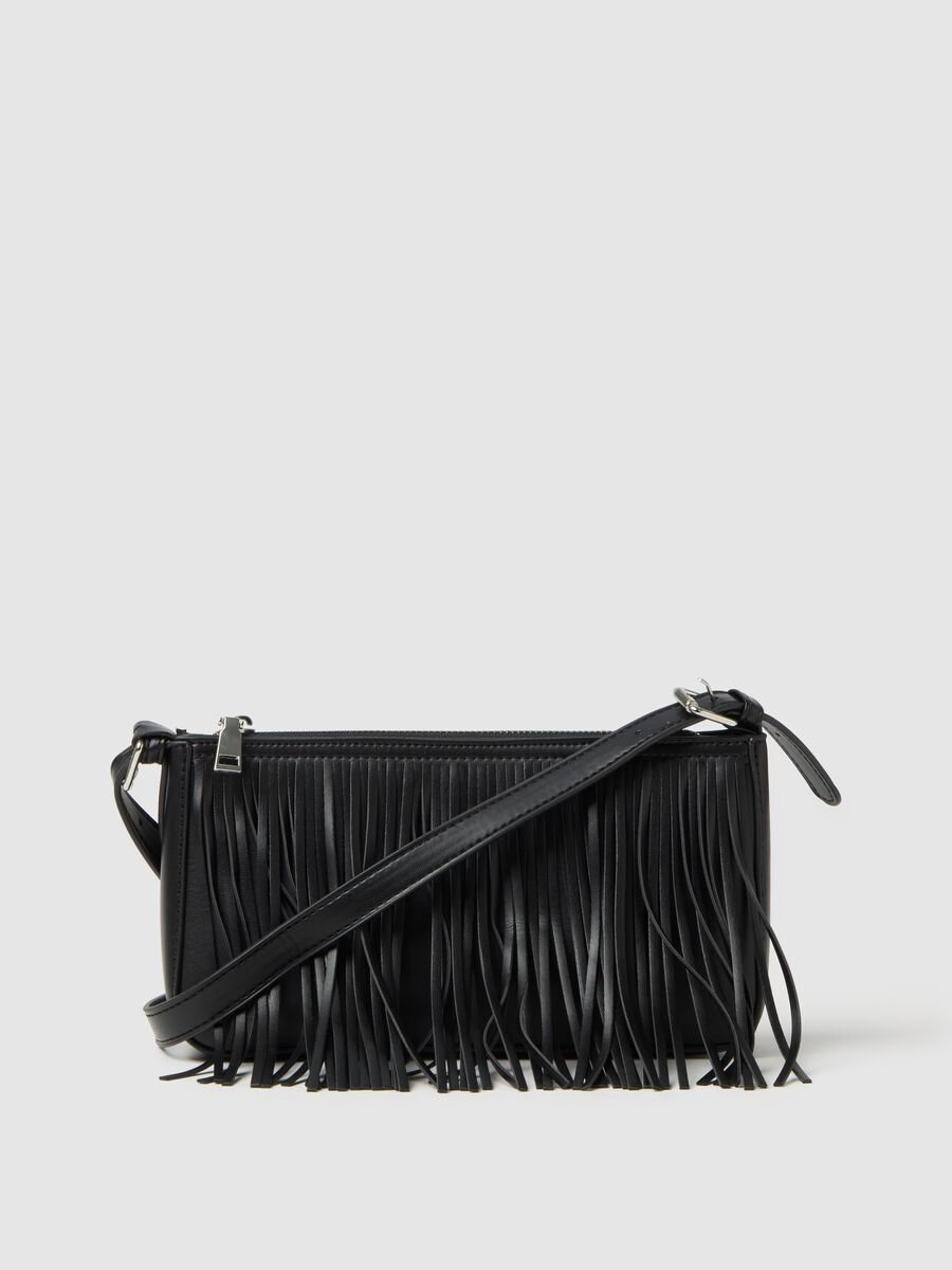 Borsa nera con frange_0
