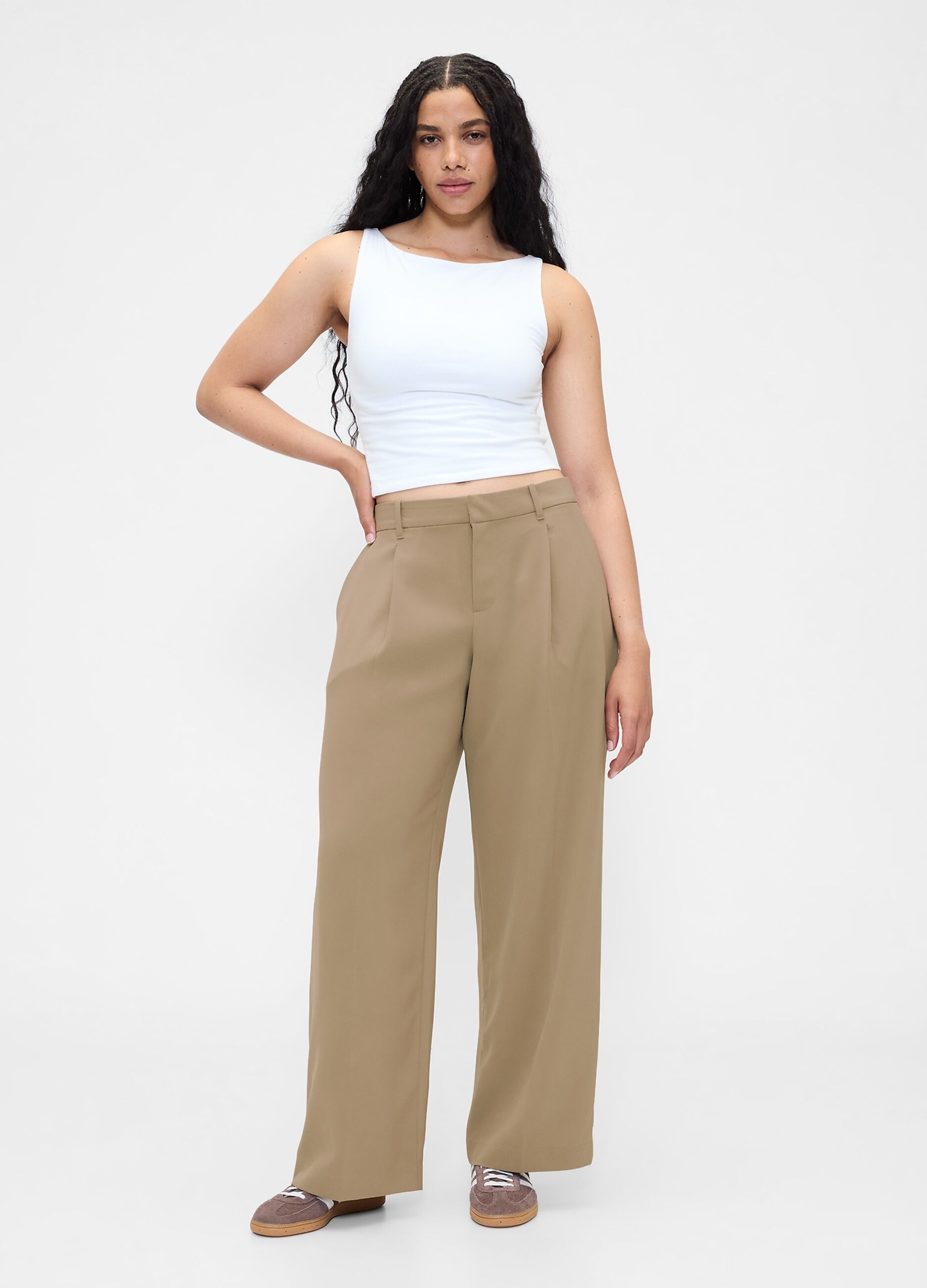 Pantaloni a palazzo in tessuto elasticizzato