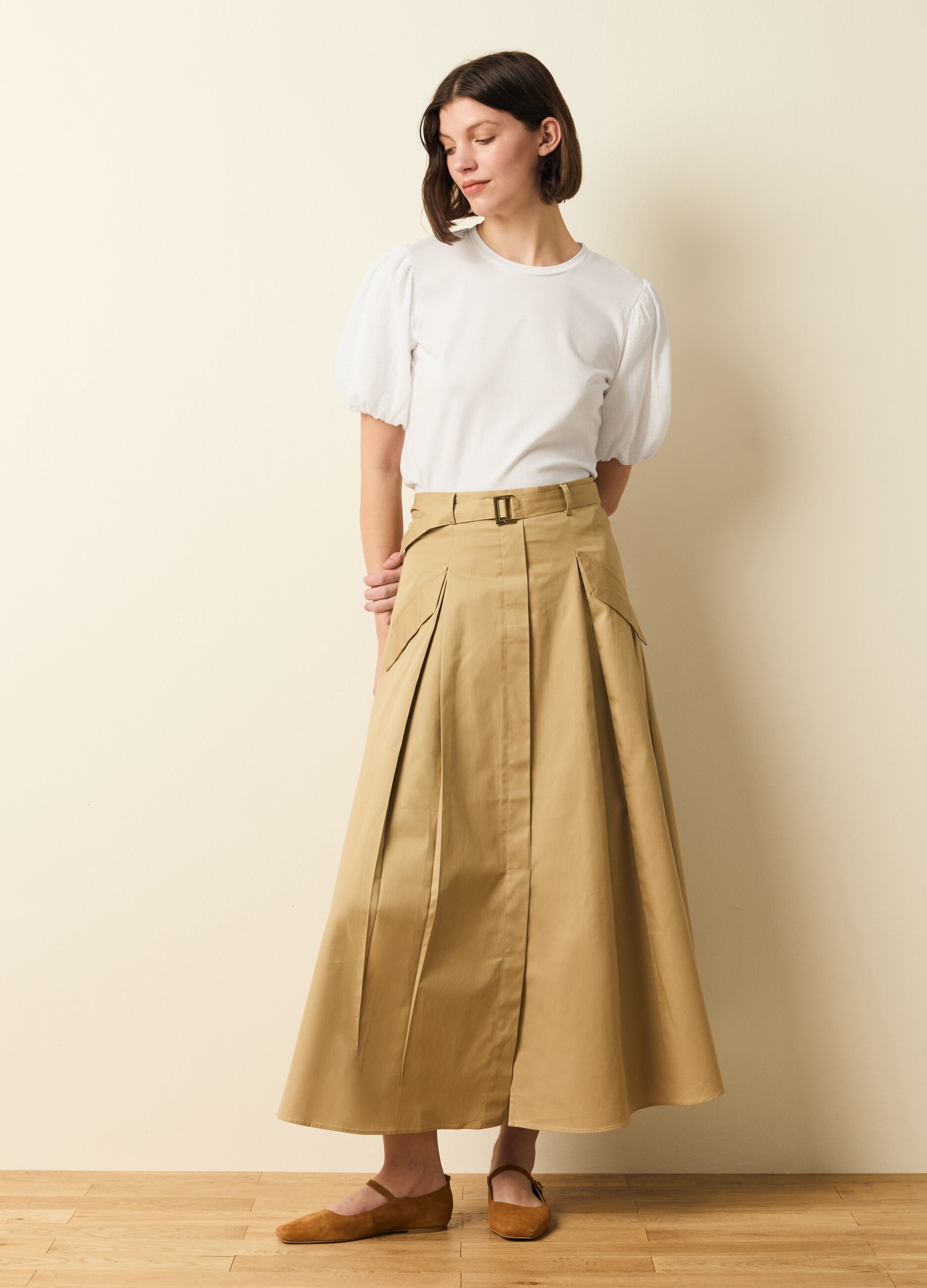 T-shirt with puff sleeves