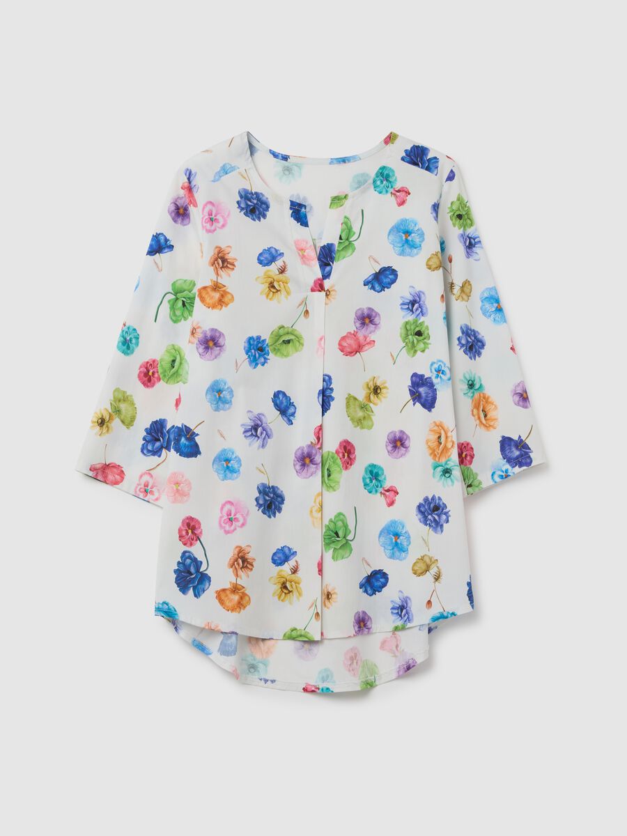 Women's Multicolour Stretch Cotton Blouse Regular Fit_4