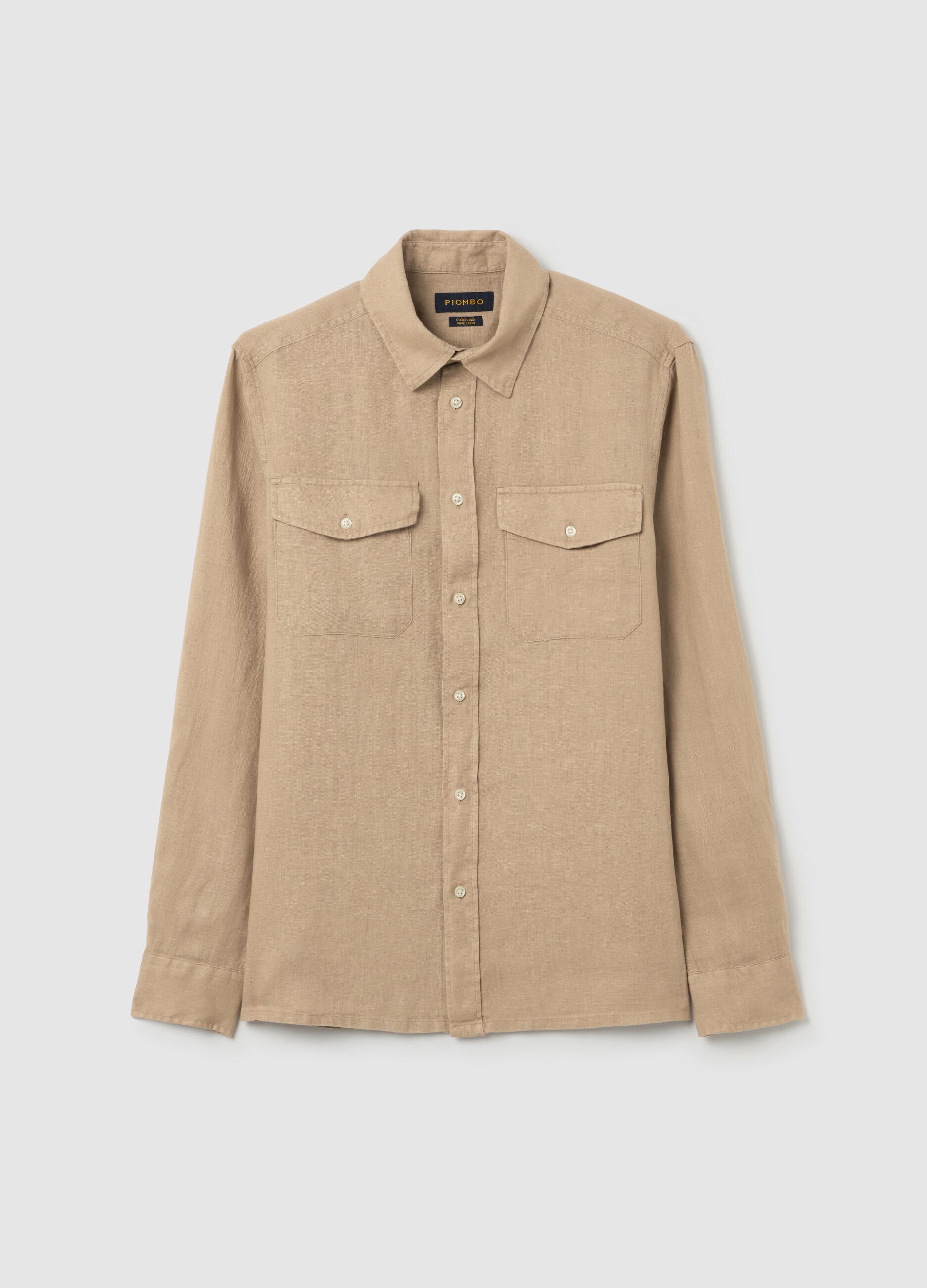 Regular-fit shirt in linen