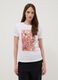 White pure cotton regular fit T-shirt with print_2