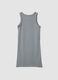 Vestito senza maniche fitted in cotone elasticizzato grigio da ragazza_1