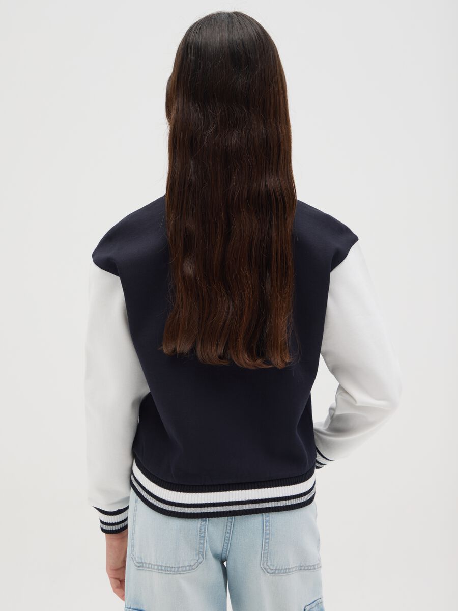 Varsity bomber jacket with "London" embroidery_1