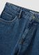 Blue denim Bermuda shorts in cotton blend, regular fit_5