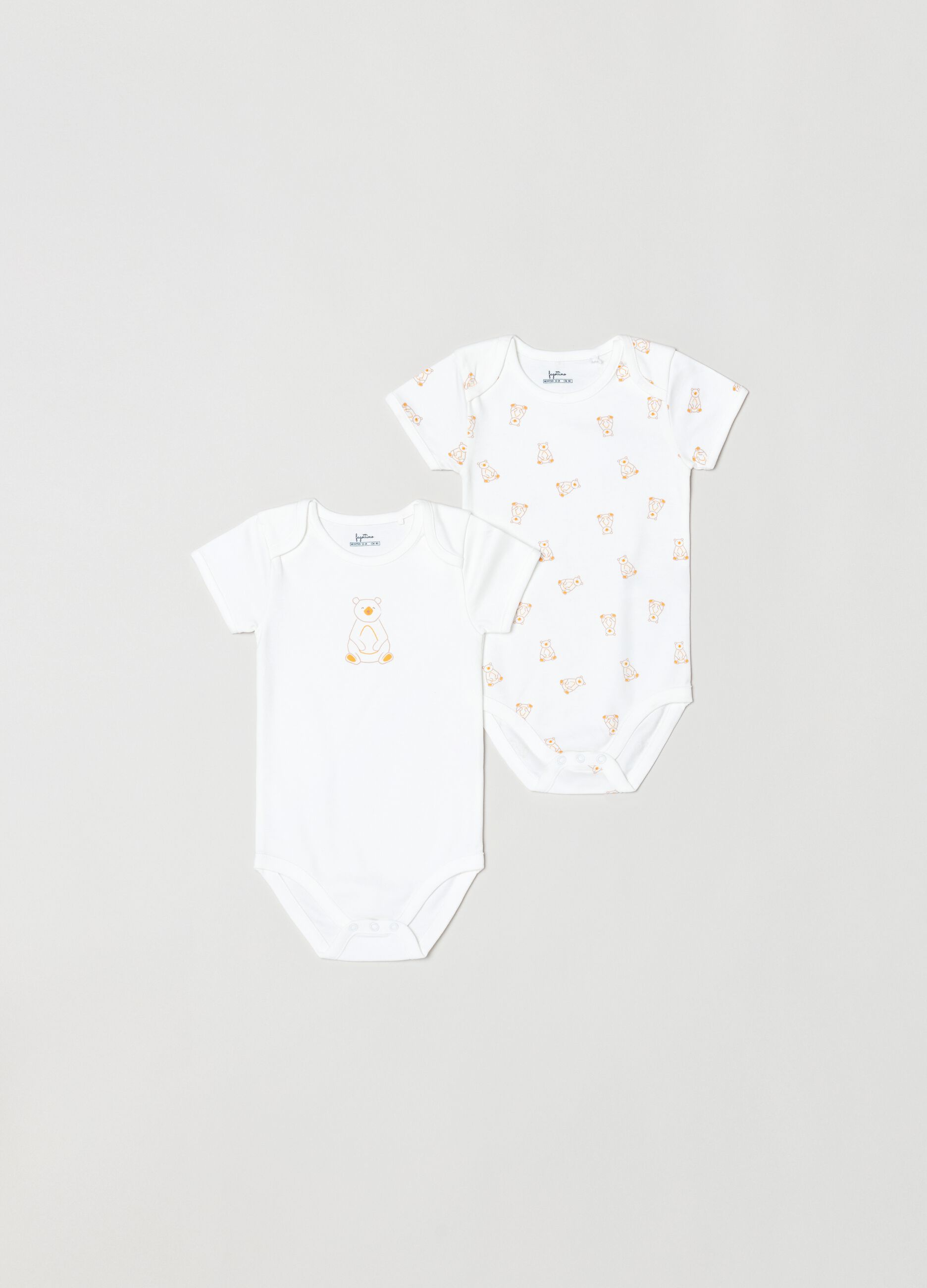 Bipack body in cotone con stampa _0