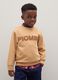 Beige Regular Fit Cotton Blend Kids Sweatshirt_1