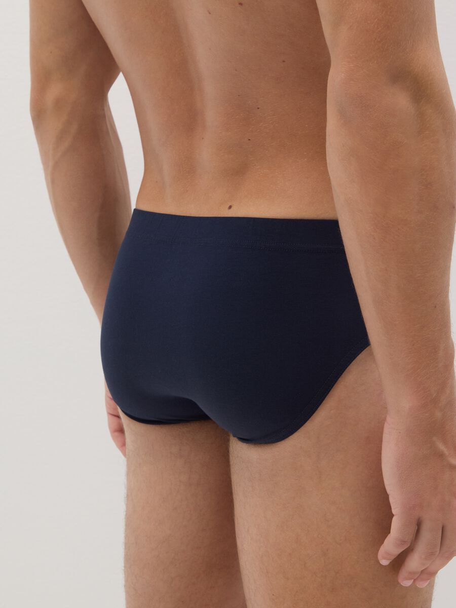 Set of blue regular fit cotton briefs_2