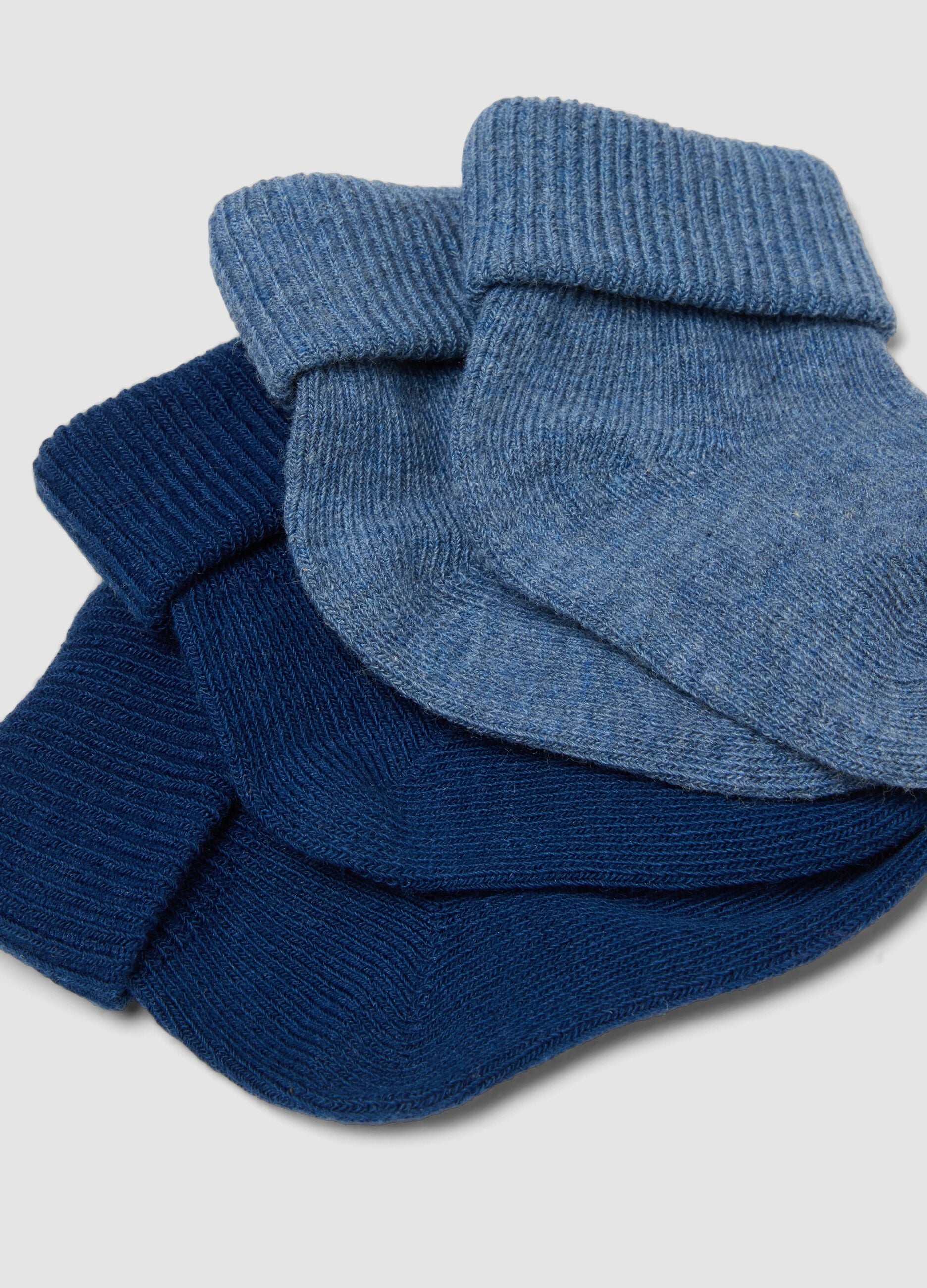 3-pack of multicolour short socks in organic cotton blend for babies and toddlers