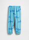 Cotton-blend joggers with shark print_1