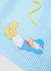 Blue and white striped swim boxers with Donald Duck print_1