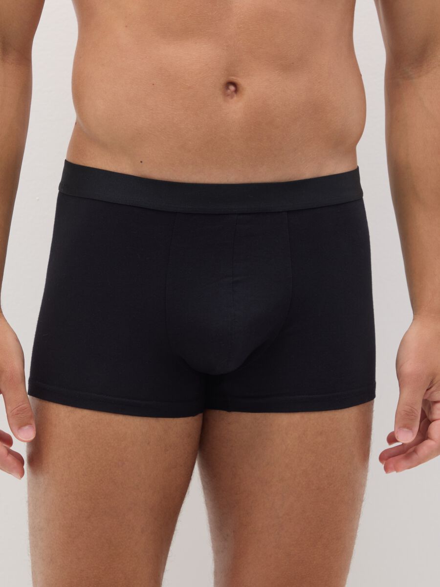 Multipack di cinque boxer in cotone nero_1