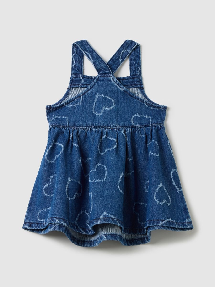 Girls' pure cotton denim dress_1