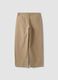 Beige pure cotton barrel-fit chino trousers_2