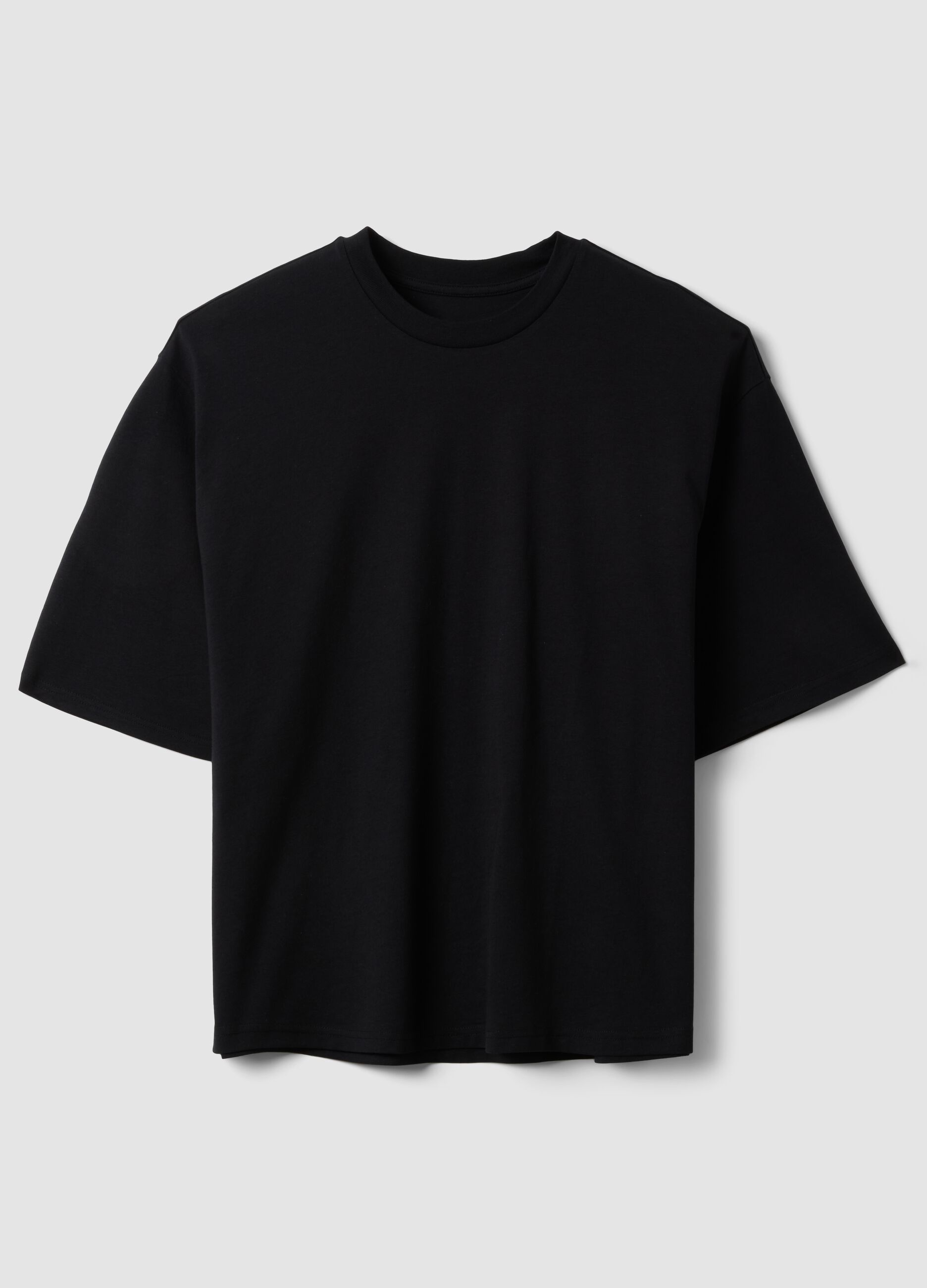 Black pure cotton short-sleeve T-shirt