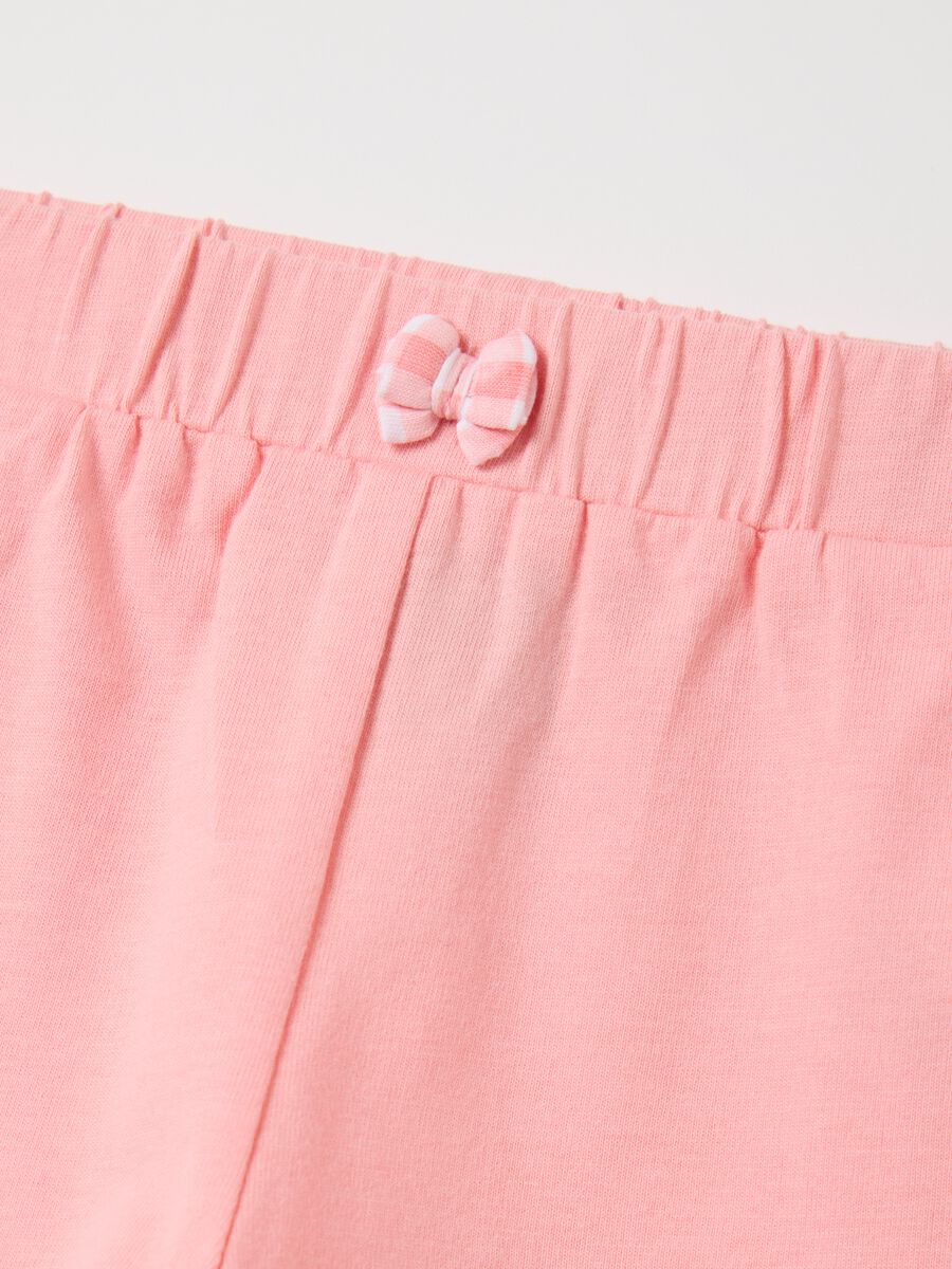 White t-shirt and pink shorts set by OVS Kids_2