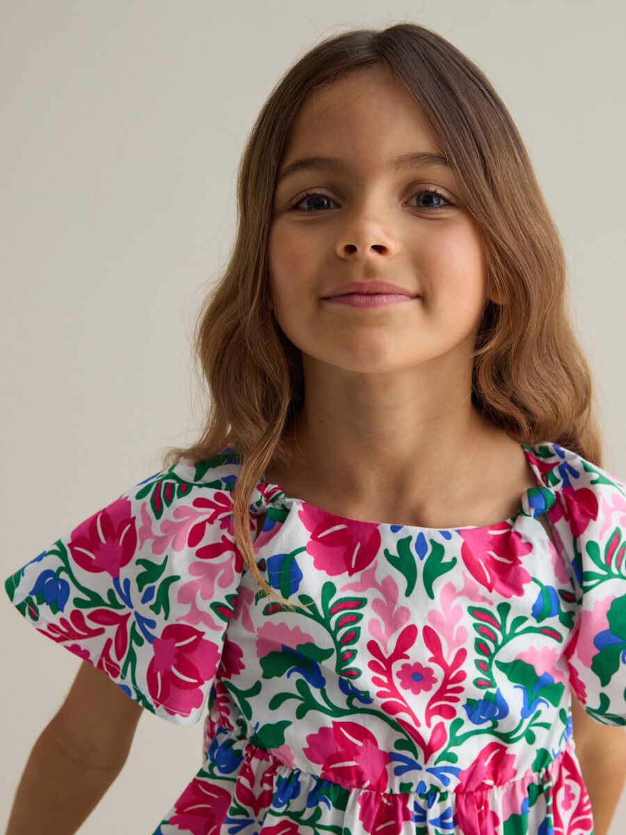 Cotton floral dress for girls_3