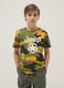 Children's multicolor pure cotton T-shirt, regular fit with logo_0