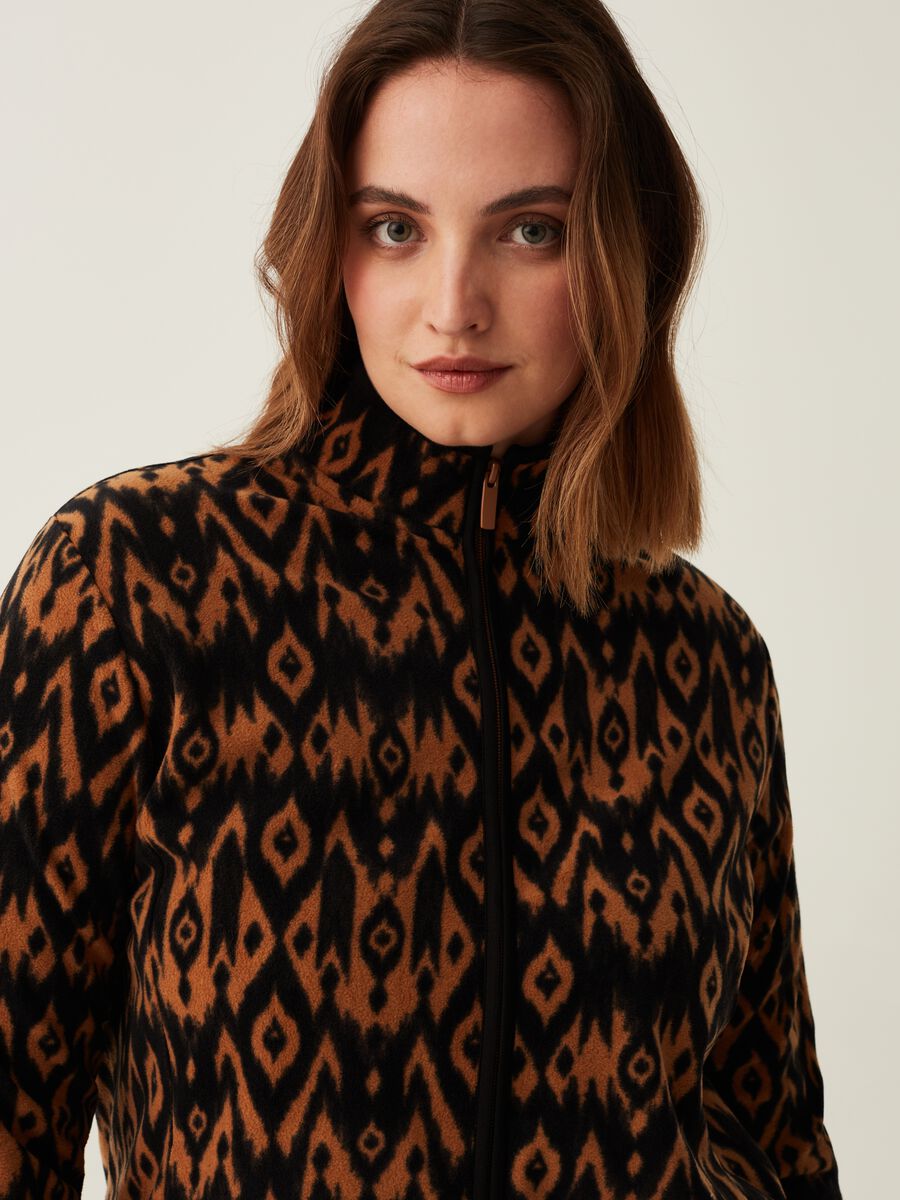 Full-zip in pile fantasia ikat Curvy_0