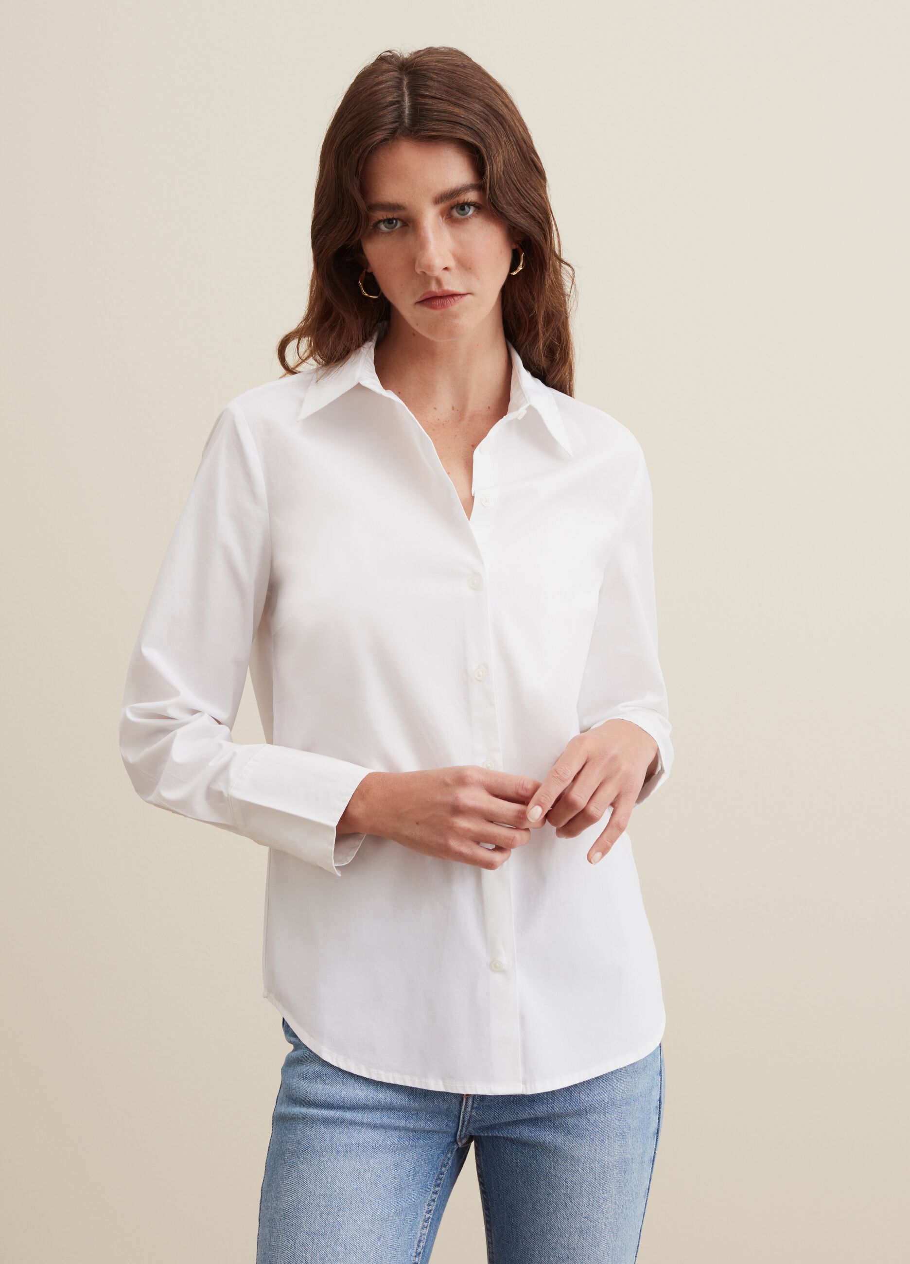 Camicia slim fit in cotone stretch_3