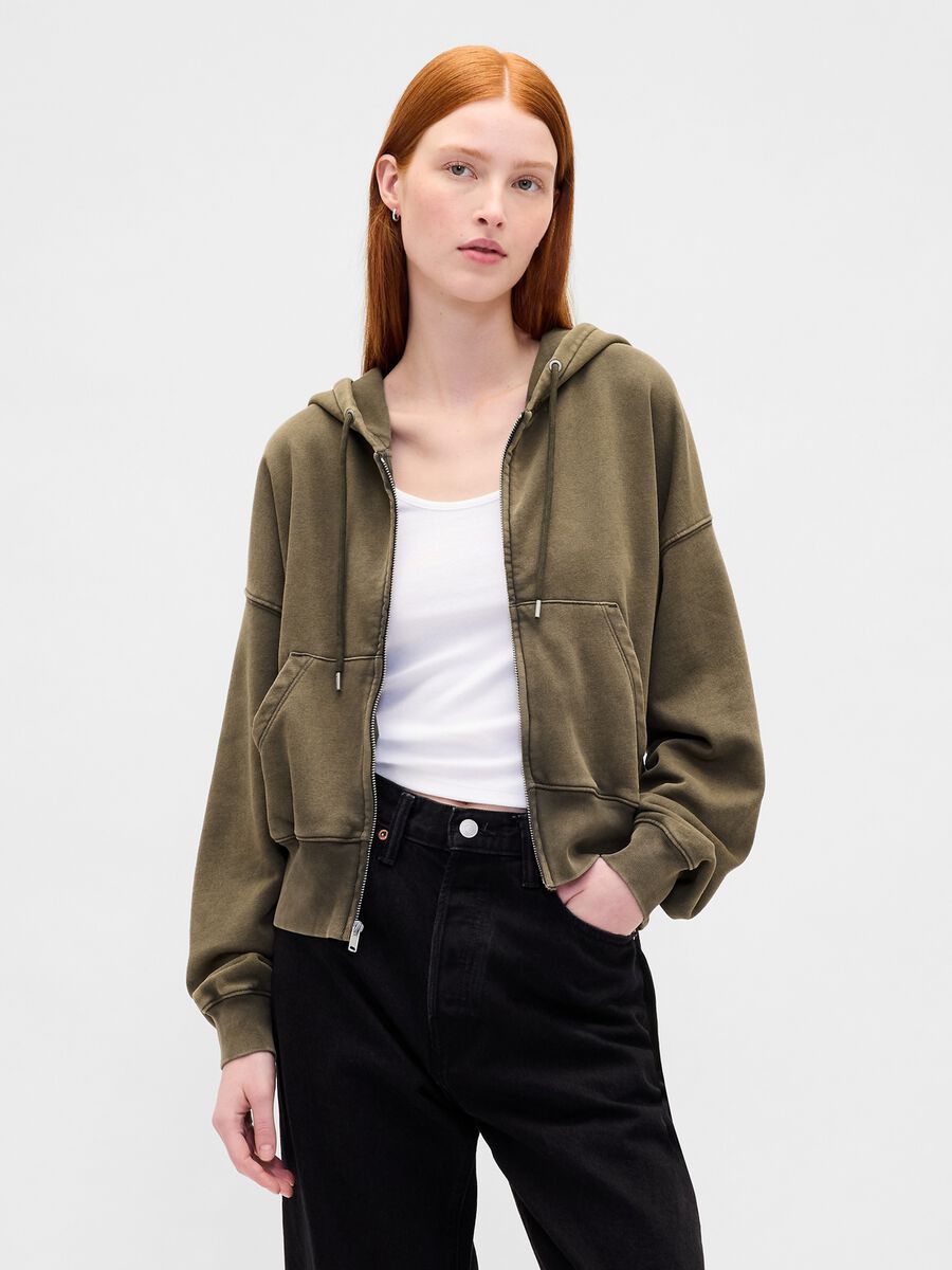 Green Hoodie with Zip_0