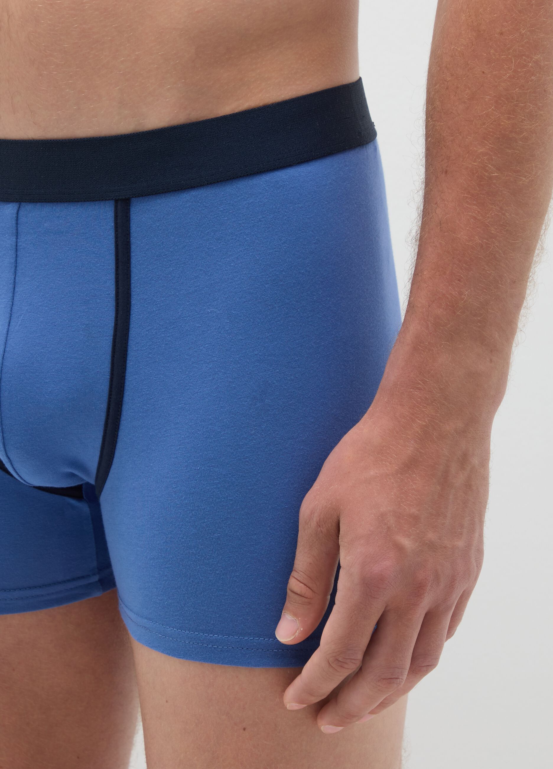 Multicolor Stretch Cotton Boxer Shorts