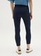 Women's blue viscose blend regular fit trousers_3