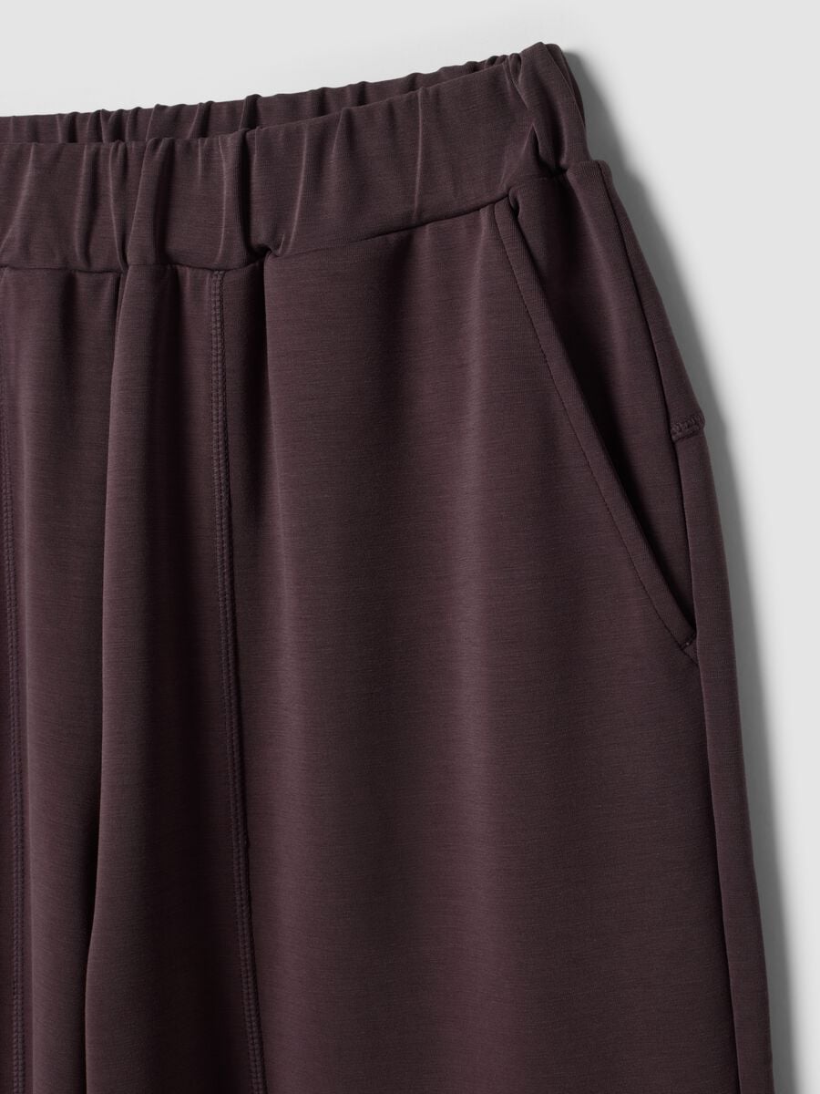 Pantaloni sportivi viola in viscosa elasticizzato_7