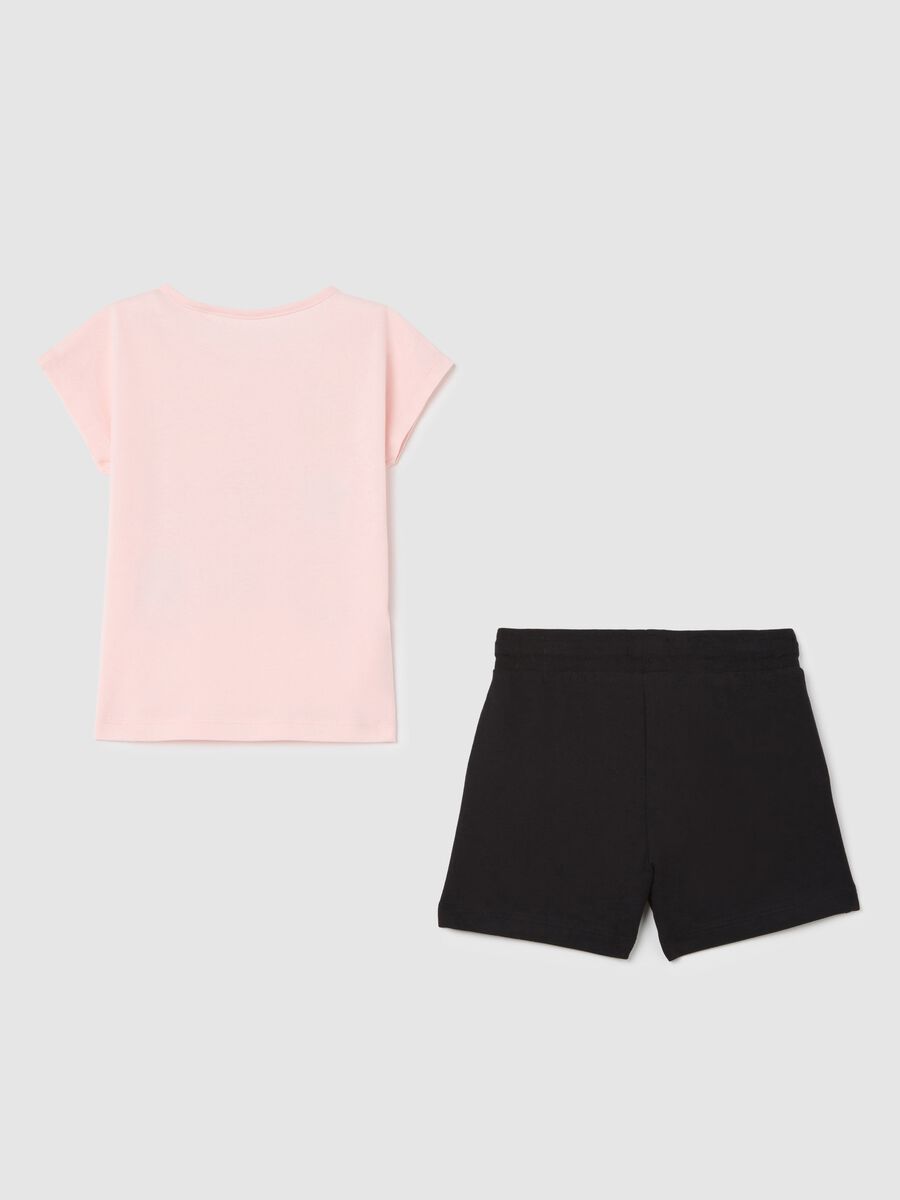 Pink and Black Jogging Set with OVS Kids Prints_1