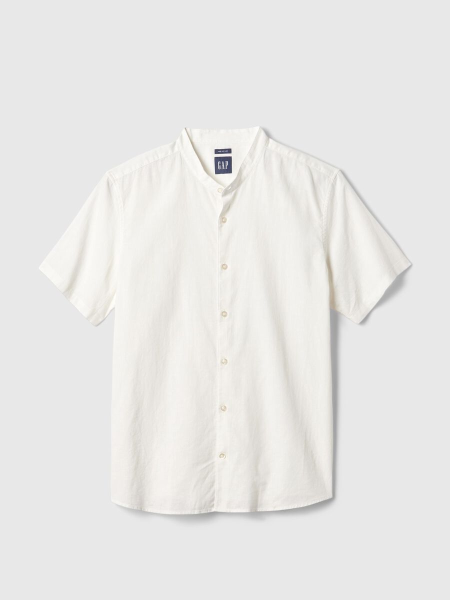 Short-sleeved shirt with Mandarin collar_3